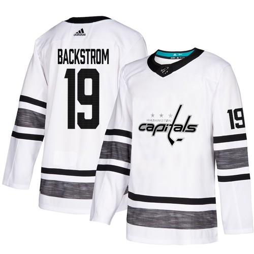 #19 Nicklas Backstrom Weiß 2019 All-Star Game Parley Authentic